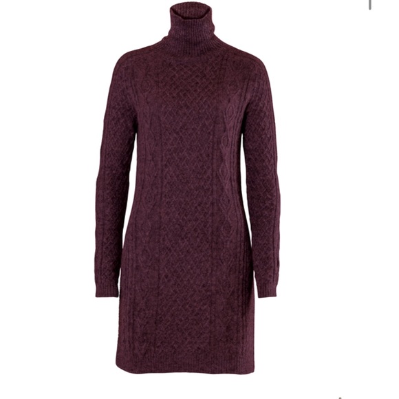 Peruvian Connection Royal Alpaca Tunic Sweater dress burgundy Merlot NEW S - Picture 4 of 15